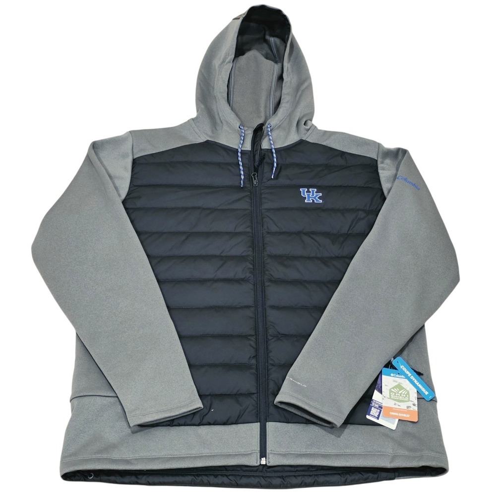 NWT Columbia Kentucky Wildcats UK Out-Shield Hybrid Hoodie Men's XL $120 NCAA